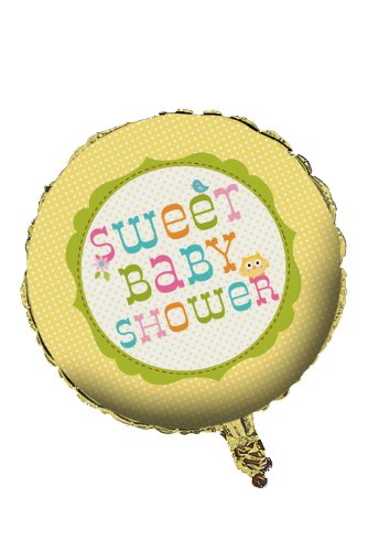 Creative Converting Baby Shower Happi Tree Round Metallic Balloon, 18-Inch