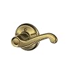 Schlage F170FLA609RH Flair Right Hand Dummy Lever, Antique Brass