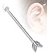IndustriaL Bar 316L Surgical Steel Arrow Industrial Barbell 14 gauge 1 1/2