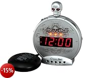 Geemarc SBS550-VDE Sveglia a vibrazione in con teschio e attacco per MP3, colore: Argento