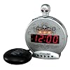 Geemarc SBS550-VDE Vibrationswecker in Totenkopf-Schädel Design und MP3 Anschluss, silber