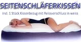 Produkt-Bild: Seitenschl&auml;ferkissen / Stillkissen "First Class" , f&uuml;r Seitenschl&auml;fer ca. 40x145, 1350g, -kochfest- inkl. 1x Kissenbezug weiss