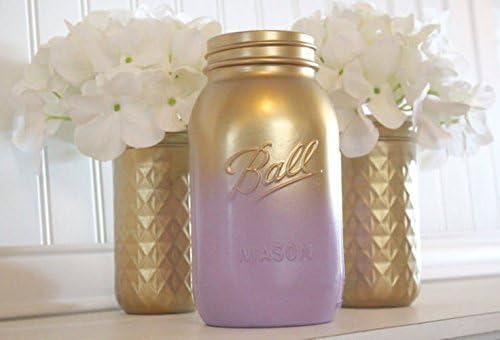 Purple and Gold Ombre Jar Set
