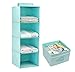 iwill CREATE PRO Hanging Storage Organizer Bag for Seasonal Garments, 4-Layer Compartments, A Drawer for Private Accessories, Enlarge Your Closet Space, Green