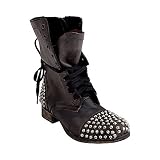 Steve Madden Womens Tarnney Ankle Boot - Grey Leather - 8 M US