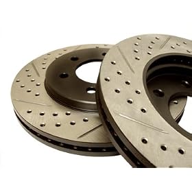 MAZDA MIATA MX-5 01-03 Brake Rotors - Cross-Drilled Slotted - Front