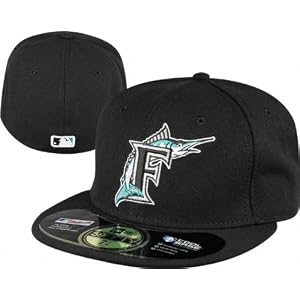 Florida Marlins Black Game 2010 Authentic On-Field 59FIFTY Fitted Hat