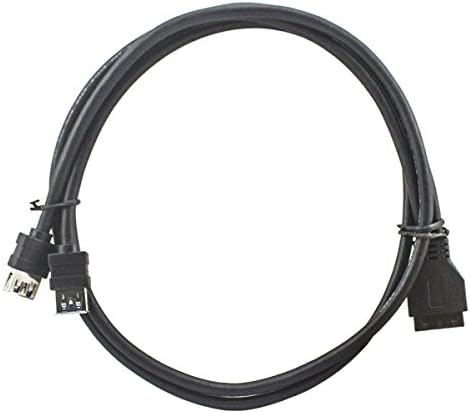 Mainboard USB 3.0 19Pin Header Switch To USB 3.0 Dual Port Bezel USB 3.0 Female Hub Extension 82cm Dual Cable