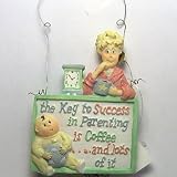 The Key to Success in Parenting is Coffee ... Christmas Ornament