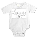 Onesie with black and white, Michigan, dome