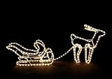 Rope Light Single Reindeer And Sleigh