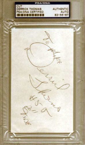 Derrick Thomas Autographed/Hand Signed Cut Signature PSA/DNA #83155167