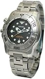 Seiko Men's Kinetic 200M Stainless Black Dial Diver Watch Model SKA293P1