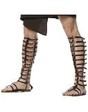Ellie Shoes ES120-Max, Men's Knee-High Multistrap Flat Sandal With Zipper