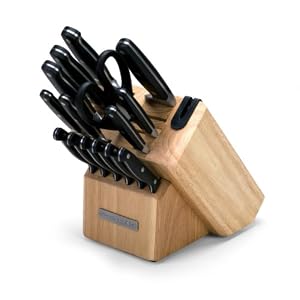KitchenAid 16-Piece Black Triple Riveted Target Handle in Natural Block with... by KitchenAid