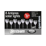 Proteam SL1065 - Set of 10 Antares Stainless Steel Solar Garden LED Lights