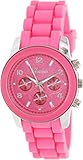 UPC 679282429481 product image for Geneva Platinum Women's 0148.SILVER.NEONPINK Pink Rubber Analog Quartz Watch wit | upcitemdb.com
