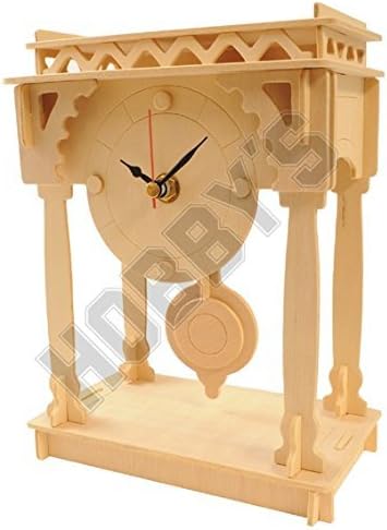 Bracket Clock: Wood Craft Assembly Wooden Construction Clock Kit by Wood Craft Assembly