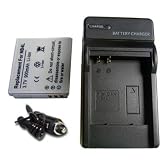 NEW Battery + Charger for Canon PowerShot SD-750 SD-1000 NB-4L NB4L + car plug