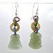 Jade Laughing Buddha Earrings, #9379