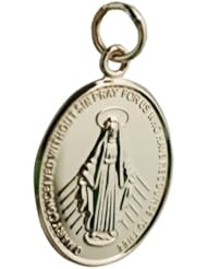 18ct Gold 20x16mm Miraculous medalion Pendant