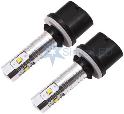 880 881 2x High Power Cree LED 5 SMD 25w White Fog DRL Car Driving Light Bulbs