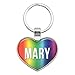 Metal Keychain Key Chain Ring Rainbow I Love Heart Names Male M Mary - Mary