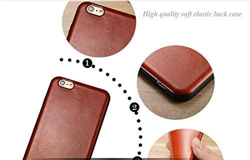 iPhone 6 Plus Leather Case Elastic SmartiCase Very Flexible Fancy Top Premium Best Quality Leather Case For iPhone 6 5.5 inch | Maximum Protection | Perfect Fit | Slim Smooth & Anti-Slip | Vibrant Colors available in Black, Brown, Ocean Blue, Hot Pink & Peach (Black)