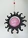 Outdoor hanging Sun Solar Light. Ball colour Red w