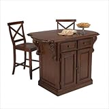 Traditions Kitchen Island with Two Bar Stools in Cherry - Home Styles - 500 ....