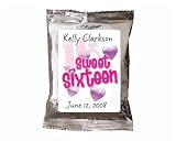 Baby Keepsake: Heart Bubble Design Sweet Sixteen Personalized Hot Cocoa Favors - Unas (Set of 24)