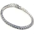 Elegant Silver Round CZ Crystal Tennis Bracelet Fashion Jewelry