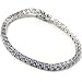 Elegant Silver Round CZ Crystal Tennis Bracelet Fashion Jewelry