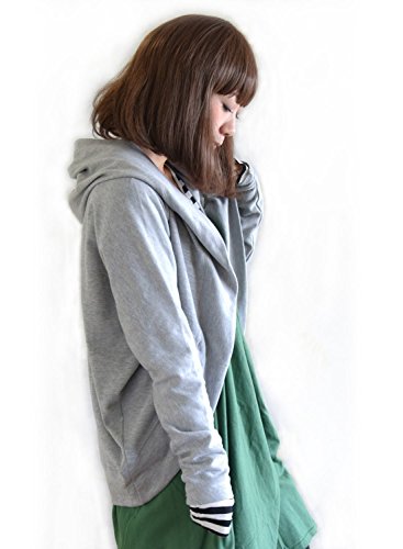 [アンドイット] and it_ ボレロ風ライトスウェットフーディーカーディガン パーカー