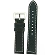 Black Genuine Leather Watch Band 22mm