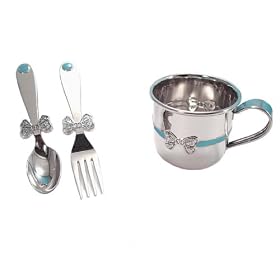 Precious Baby Boy Keepsake Cup, Fork and Spoon Set