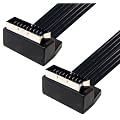 netSells� * Scart Anschlusskabel * 21-pol. * Flachkabel * beidseitig abgewinkelt * 2,0 m
