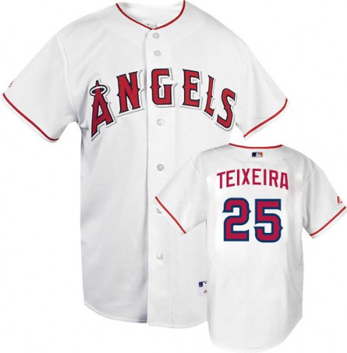 Mark Teixeira Los Angeles Angels of Anaheim Home White MLB Replica Jersey