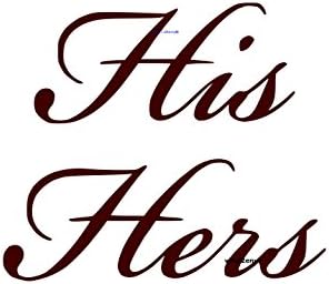 His Hers - Wall Decal - Choose Color