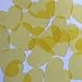 Heart Vinyl Shape 35mm Yellow Go Go Transparent
