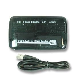 Mini All-in-1 Memory Card Reader Black Compatible with: Secure Digital: miniSD (with adapter),... by 