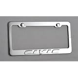 Buy Honda Civic License Plate Frame Chrome New by bp