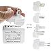 Travel Plug Adapters, HAWEEL 10.5W 2.1A 2 USB Wall Charger with Removable International UK + EU + US + AU Travel Adapter, 5-Pieces Set suitable for iPhone / Samsung / LG and more. (White)