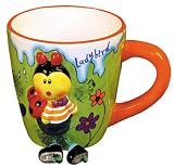 ZooBuds Dancing Feet 8 Ounce Cup with Hand Painted Ladybug Design