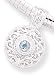 Blue Topaz Round Floral Pendant