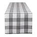 DII Buffalo Check Tabletop Collection for Family Dinners, Special Occasions and Everyday Use, Indoor/Outdoor, Table Runner, 14x72, Gray & White