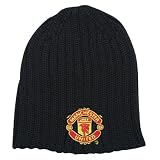 Manchester United Crest Beanie Hat - Black