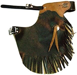 B Bar B Half Chaps Adult Motorcycle Leather Zip 16" Black 05-05-0207