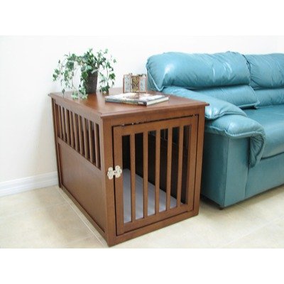 Crown Pet Crate Table, Large Size with Mahogany Finish