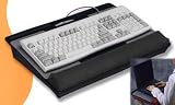 Computer Lap Desk With Padded Wrist Rest (Black) (19 x 14.75 x 3.75)